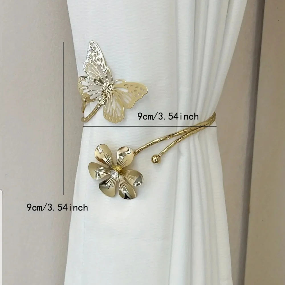 2 Butterfly Curtain Holders - Set of 2